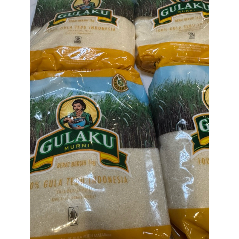 

READY Gulaku Gula pasir tebu Kuning Murni 1kg