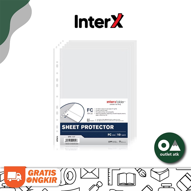 

Sheet Protector Folio F4 Inter X PP Pockets per pack isi 10