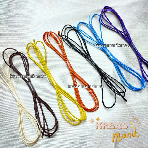 (1 METER) Tali Korea 1mm / Tali Korea 1,5mm / Tali Korea 2mm Warna Warni / Tali Gelang Warna Warni