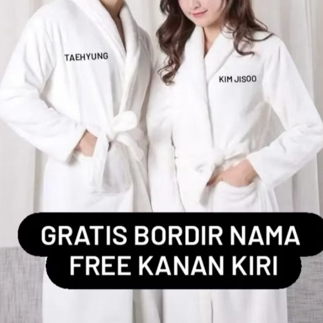 Handuk Kimono Free Bordir Nama/Handuk Kimono Dewasa Nama/Handuk Kimono Laki Laki Perempuan/HandukCou