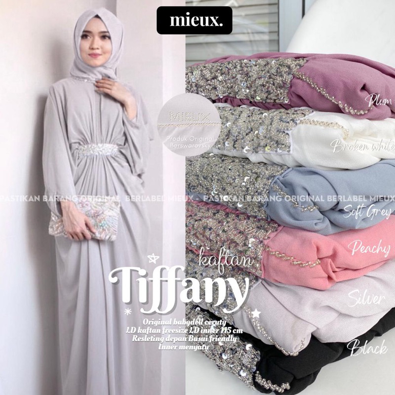 KAFTAN BAJU LEBARAN WANITA DEWASA CASUAL || KAFTAN MUSLIM WANITA KEKINIAN VIRAL || TIFFANY KAFTAN OR