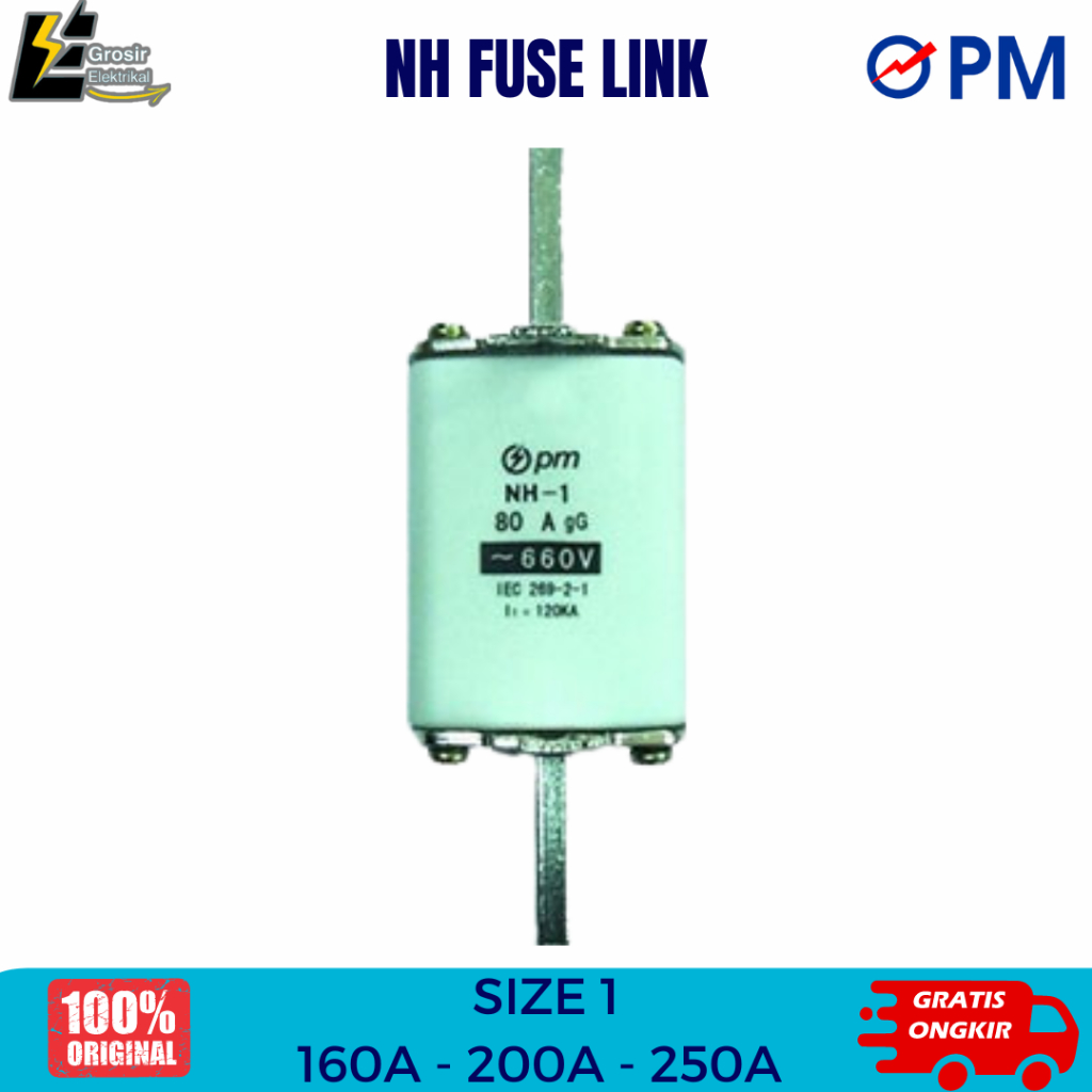 NH FUSE LINK SIZE 1 160A, 200A, 224A, 250A CIC