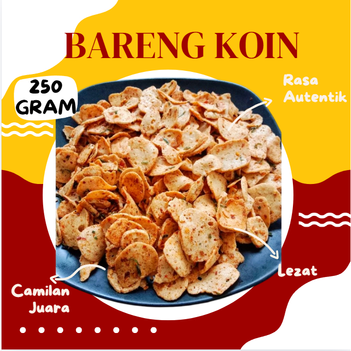 

BASRENG KOIN/KERIPIK BULAT BUMBU PEDAS DAUN JERUK KEMASAN 250GR