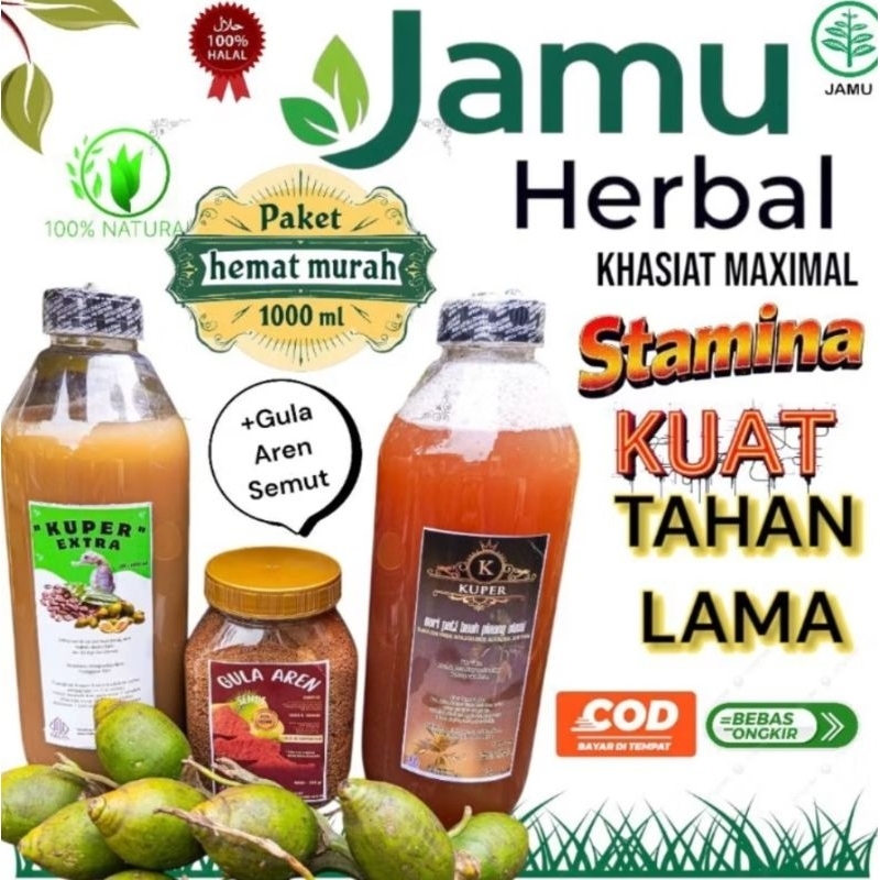

paket lengkap saripati buah pinang 1 liter +robusta KL 1 liter + Gula aren semut