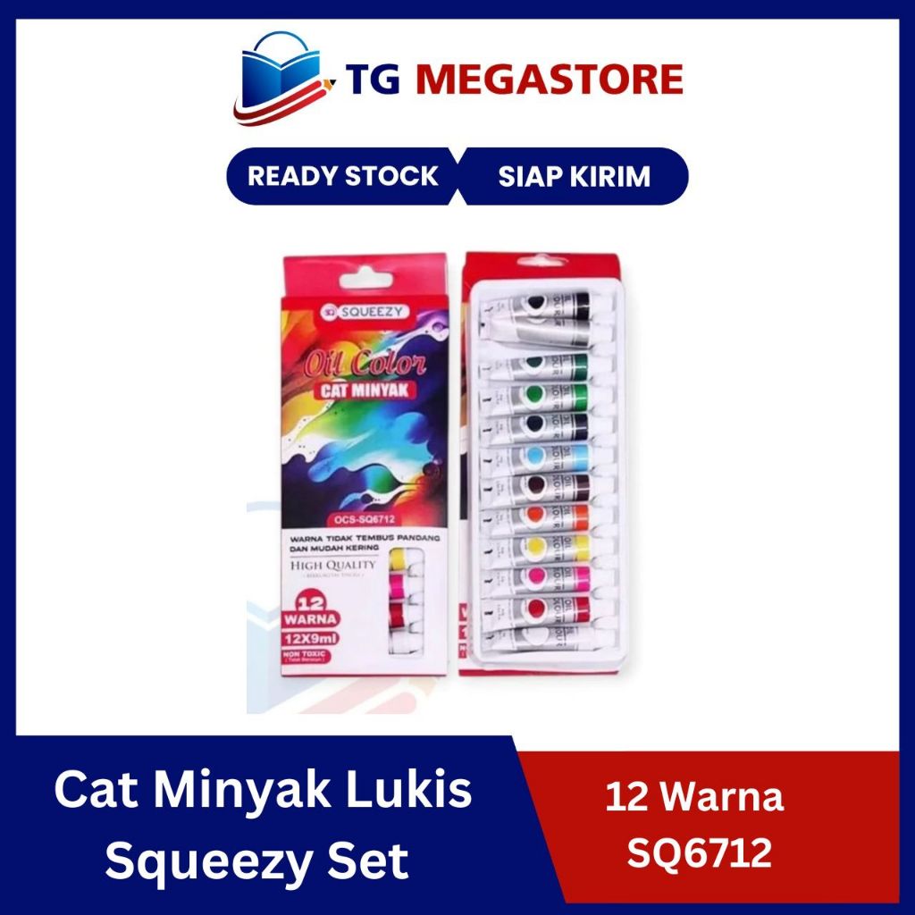 

Cat Minyak Lukis Squeezy Set 12 Warna - SQ6712