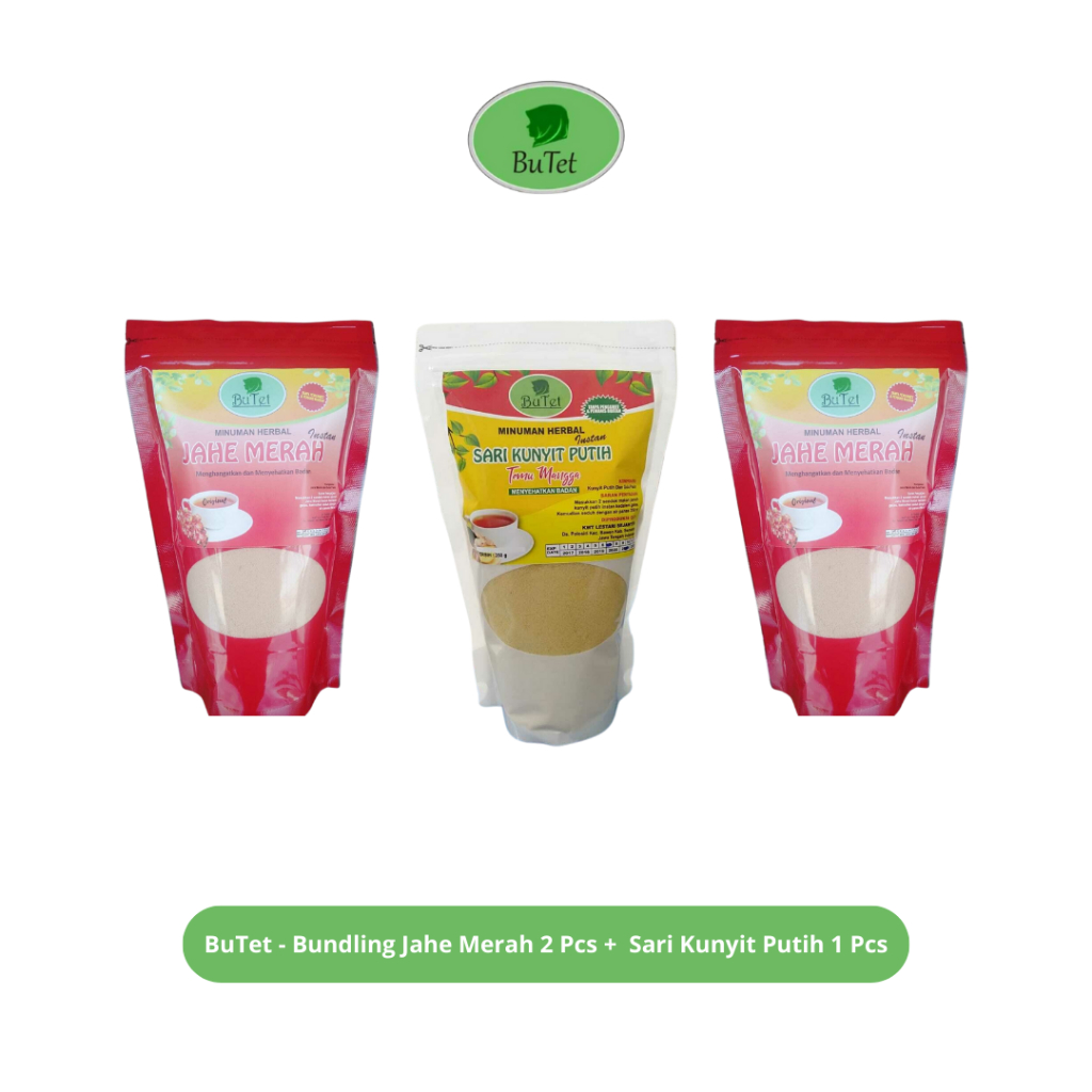 

BuTet - Bundling Jahe Merah 2 Pcs + Sari Kunyit Putih 1 Pcs