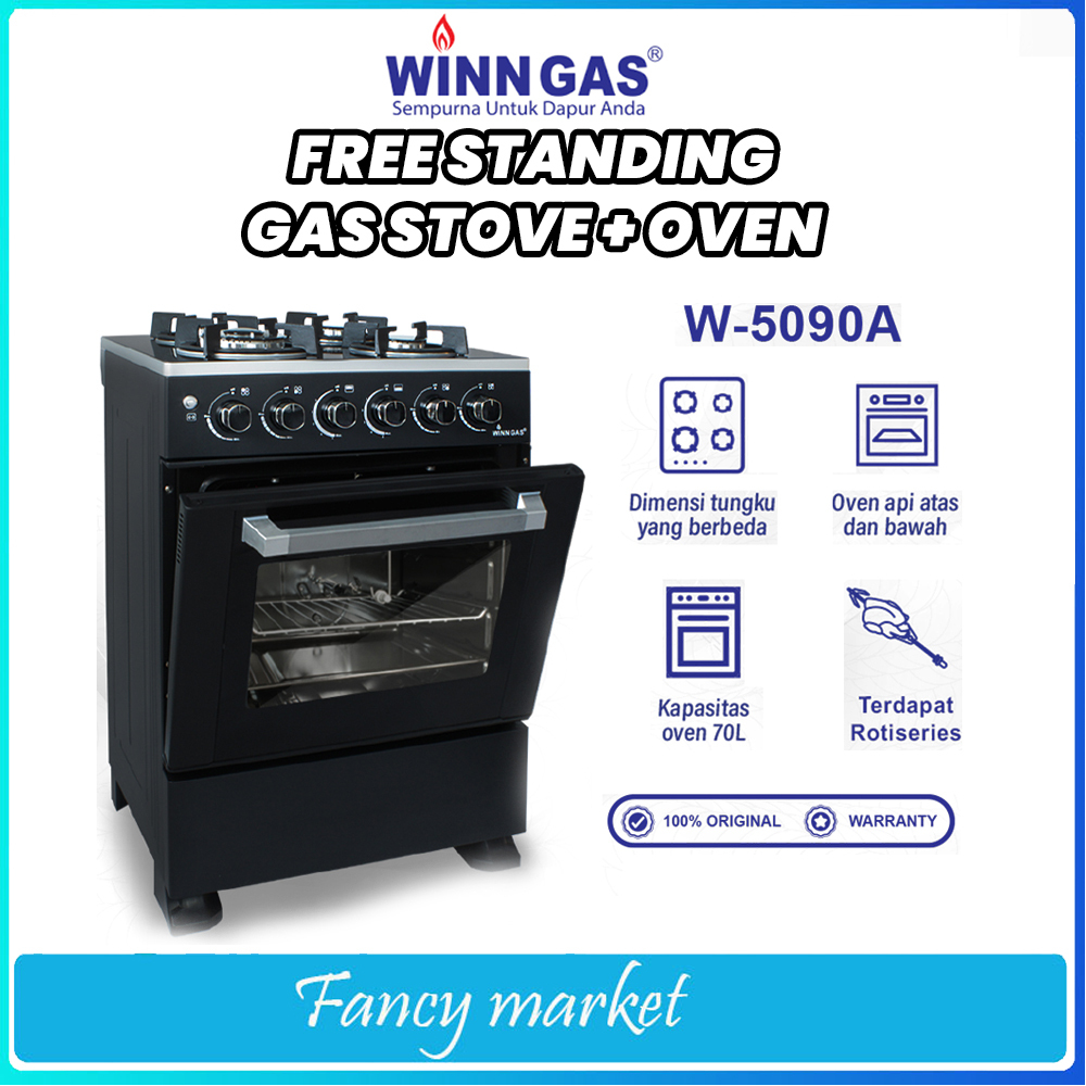FREESTANDING WINN GAS W5090A KOMPOR GAS 4 TUNGKU + OVEN