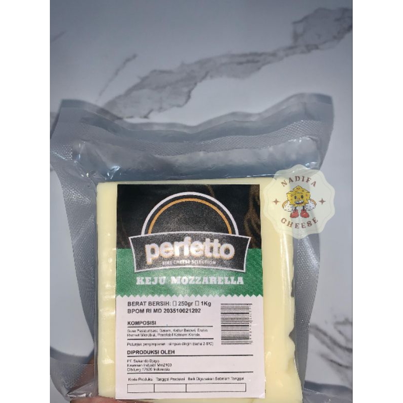 

DA 250 gr MOZZARELLA PERFETTO CHEESE - KEJU MOZZARELLA PERFETTO CHEESE 200gr