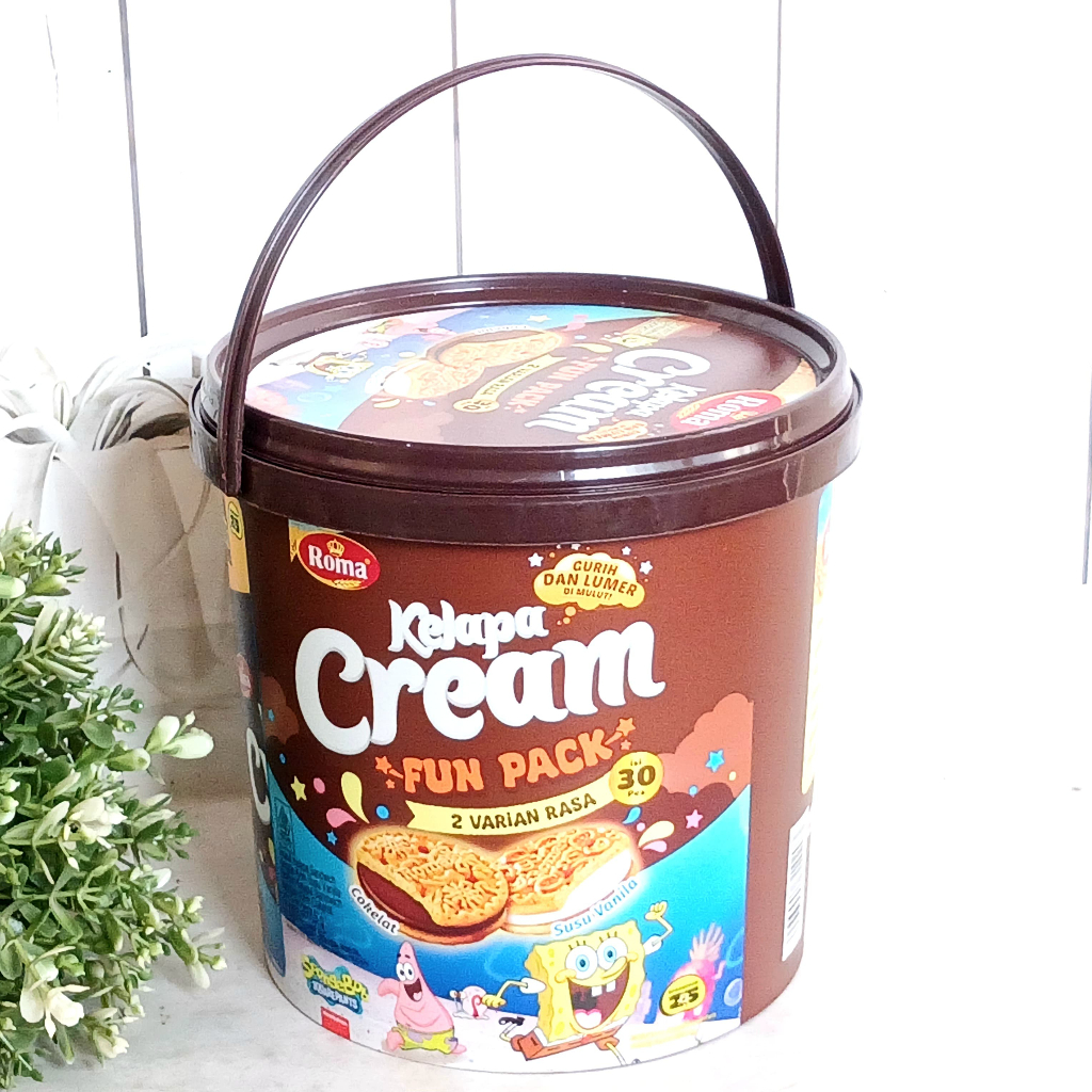 Roma Kelapa Jar / Ember Cream Fun Pack Coklat & Vanilla 297,5gr