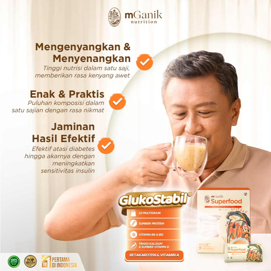 

RB mGanik Superfood Pumpkin Minuman Multigrain Suplemen Diabetes Herbal Alami (1 Box 20 sachet)