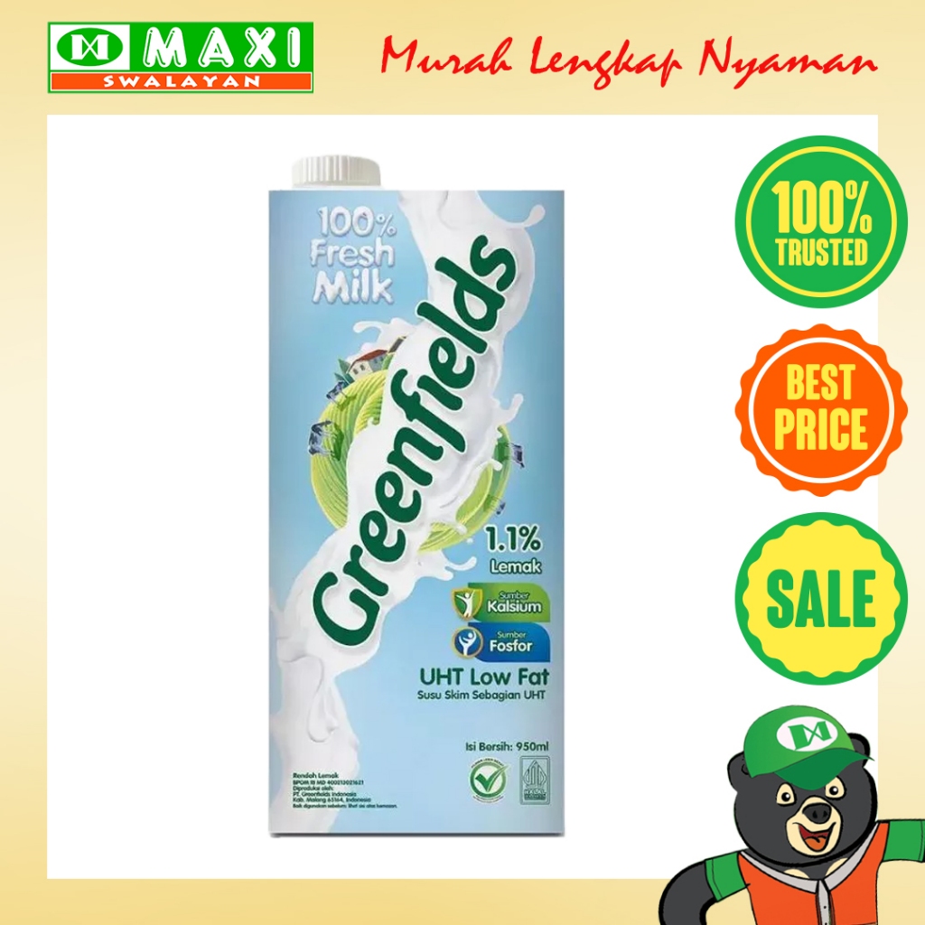

Greenfields UHT Low Fat 950ml