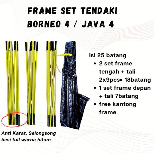 TENDAKI Frame Set •BORNEO 4 •Moluccas 6 Pro *Moluccas 6 Light *Borneo6