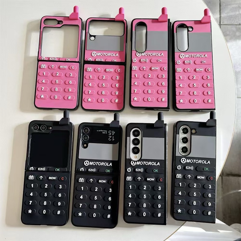 Case Unik Zflip Zfold Timbul Motorola Hp Jadul Old Phones 3D Cute Silicone Pelindung Hp Imut Viral M