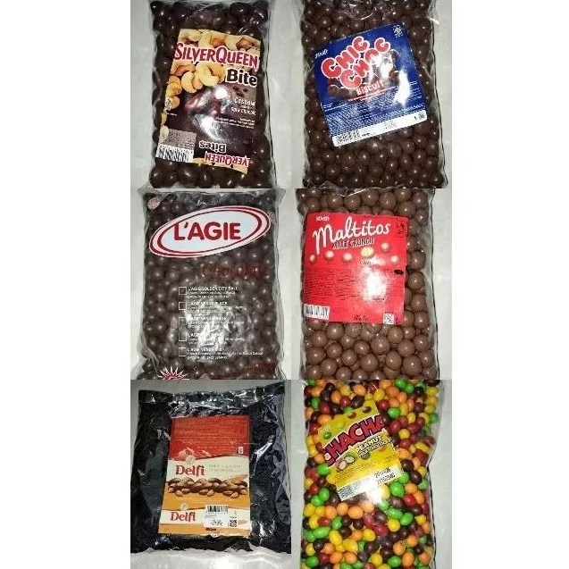 

Coklat Premium 1KG Silverqueen Bite, Delfi, Chic Choc, L'agie, Chacha