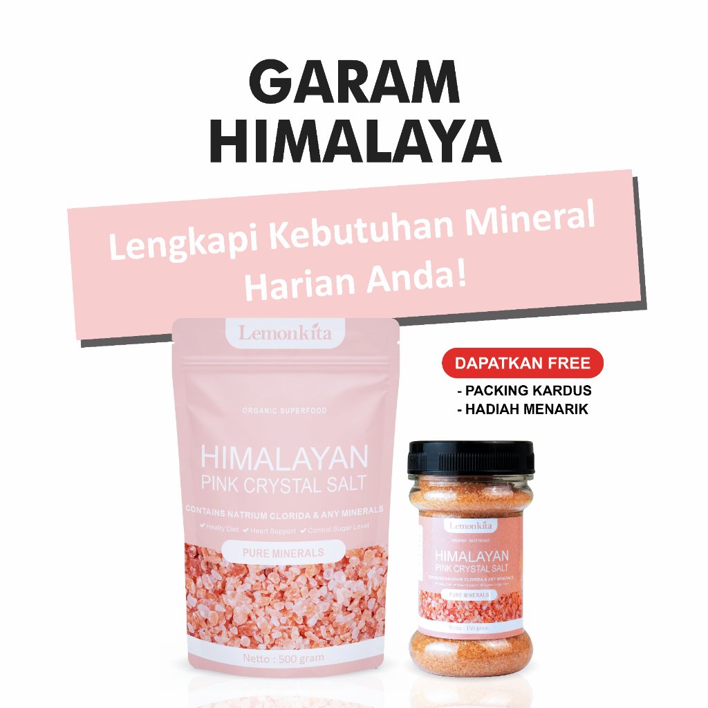 

Lemonkita - Garam Himalaya - Pink Salt - Murni