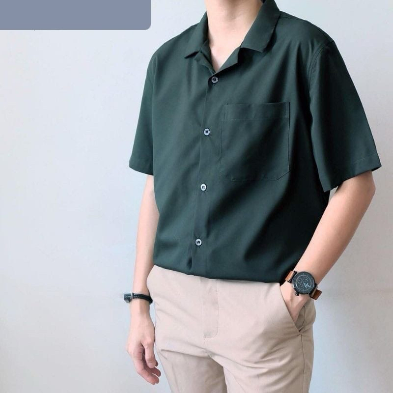 kemeja hawai pria rayon premium|kemeja polos|kemeja pantai