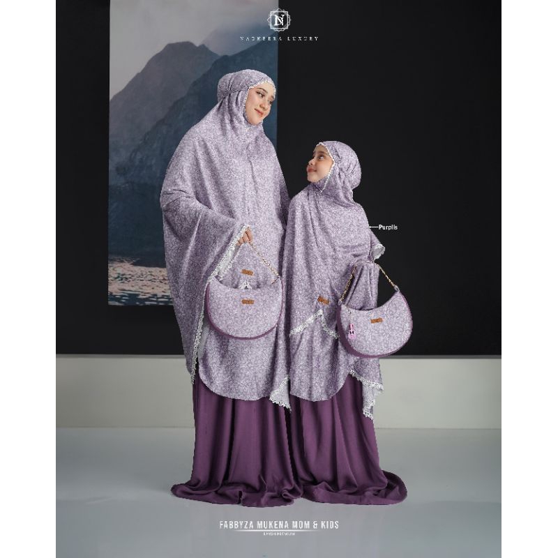 Mukena couple ibu dan anak nadheera luxury