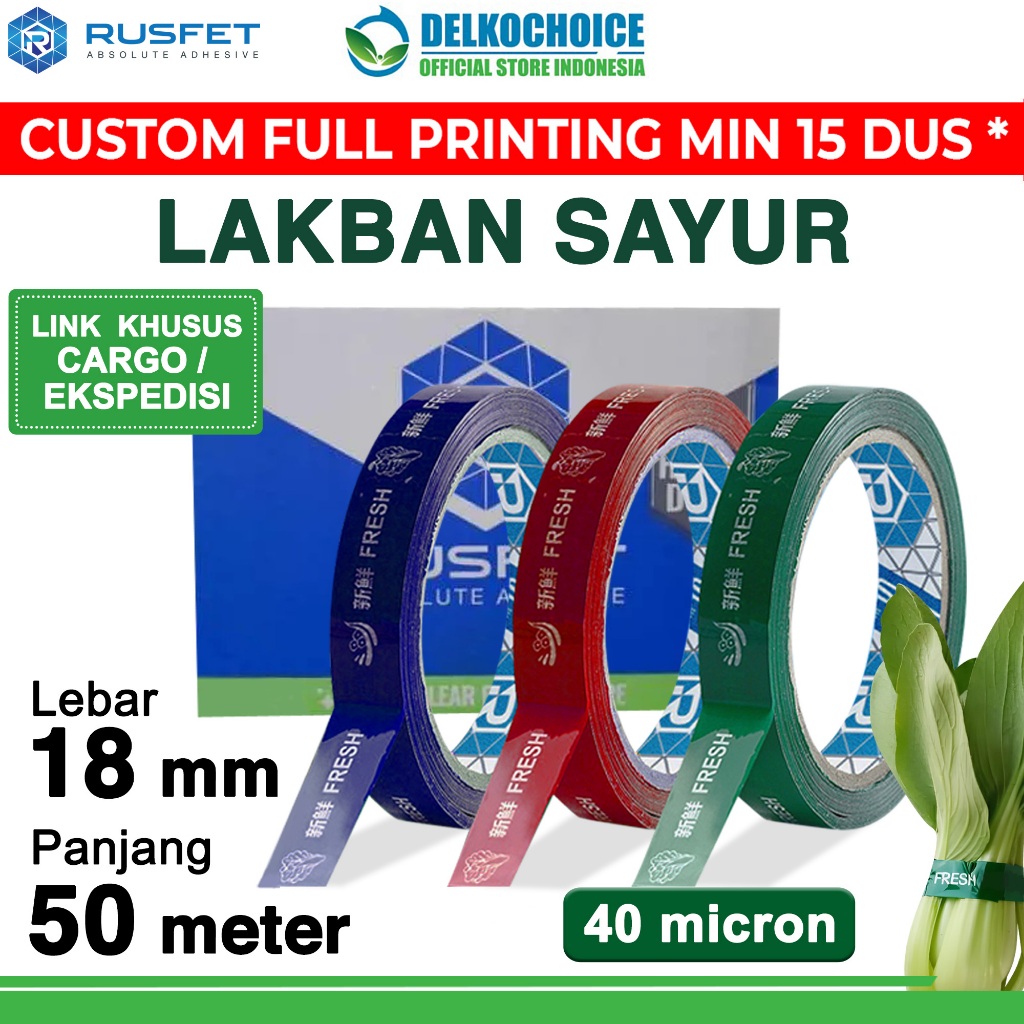 

Lakban Sayur FRESH 18mm x 50m Plakban Isolasi PREMIUM TERMURAH /DUS KARGO