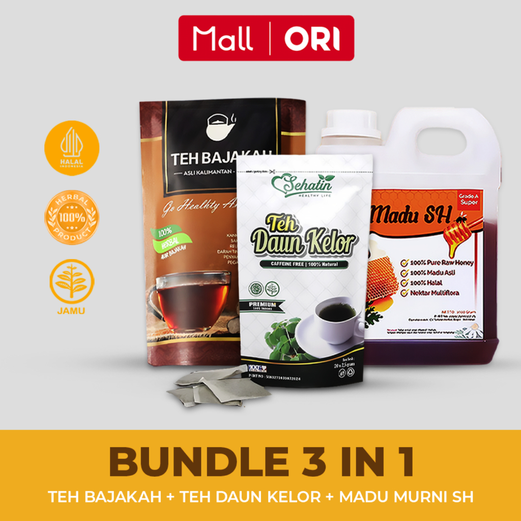 

Sehatin Paket Komplit Teh Bajakah + Teh Daun Kelor + Madu SH Original Herbal Kualitas Terbaik