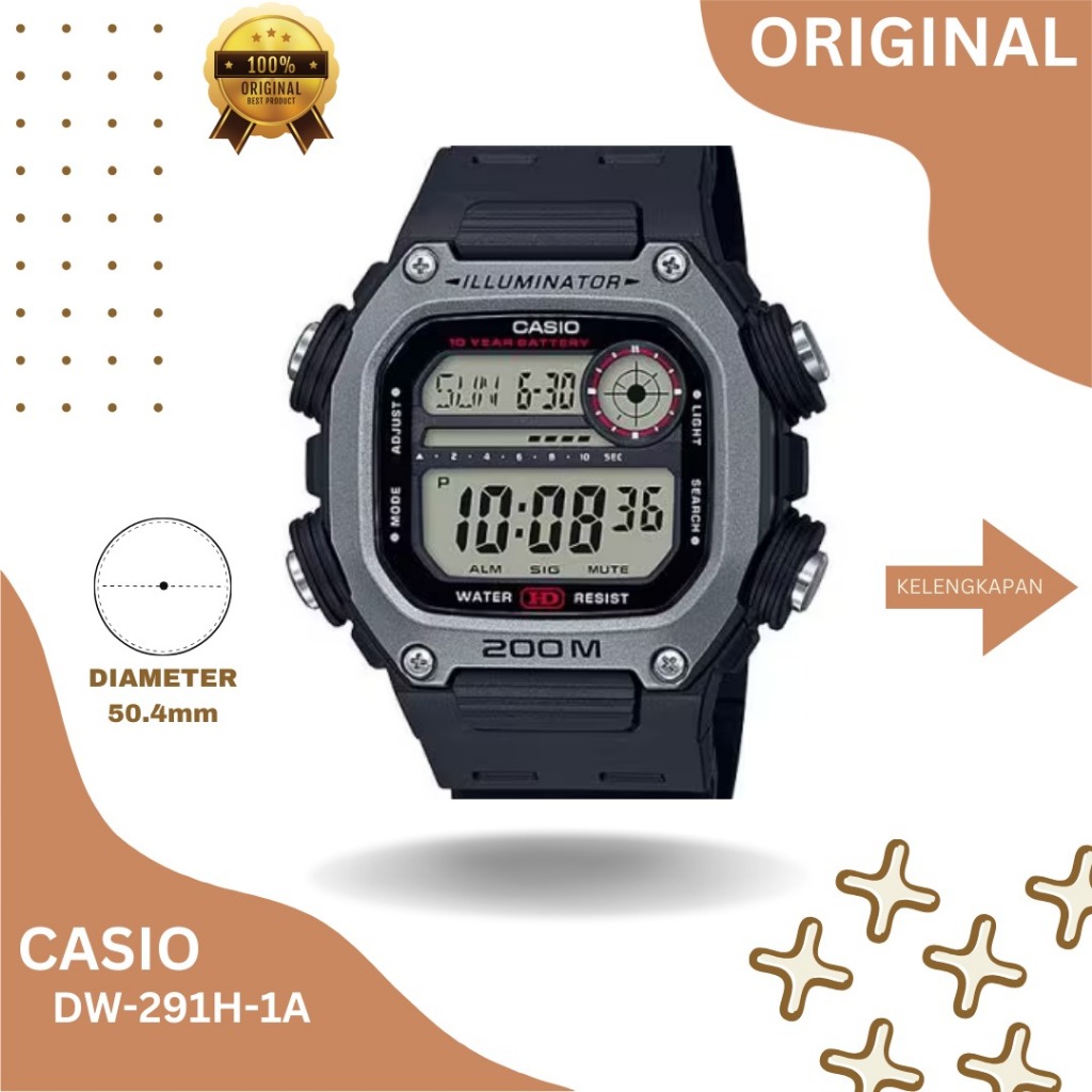 JAM TANGAN CASIO DW 291H 1A ORIGINAL GARANSI