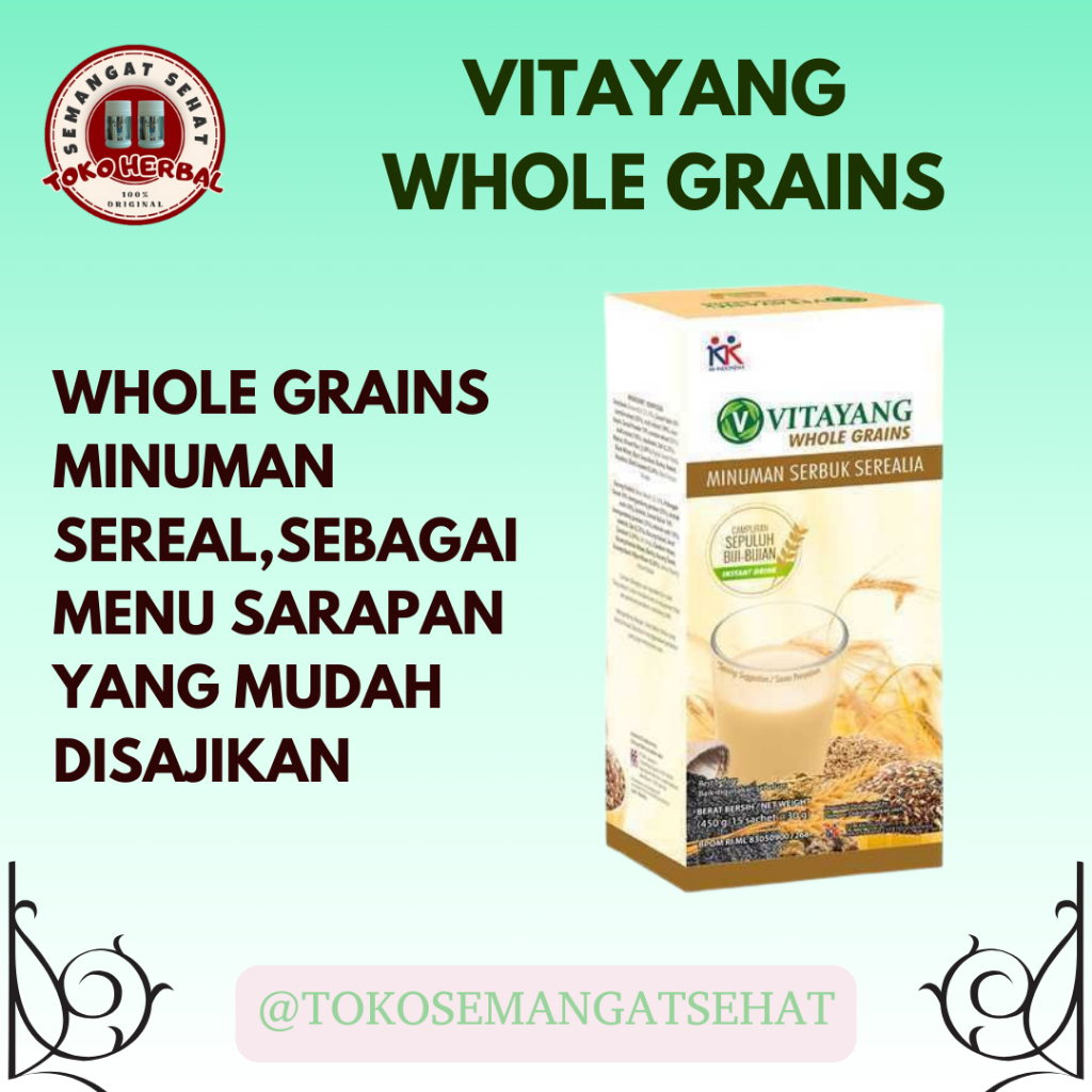 

Whole Grains Minuman Serbuk Sereal Pengganti Sarapan