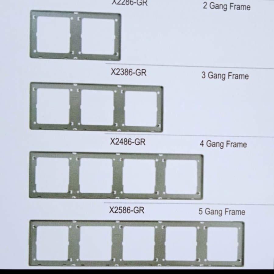 Frame nero casa x2 grey - 2gang 3gang 4gang 5gang