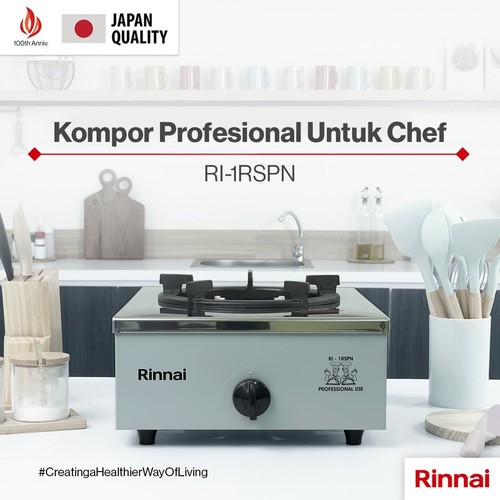 Kompor Gas Rinnai 1 Tungku Komersial RI-1RSPN Api Besar - Model Kompor Tanam