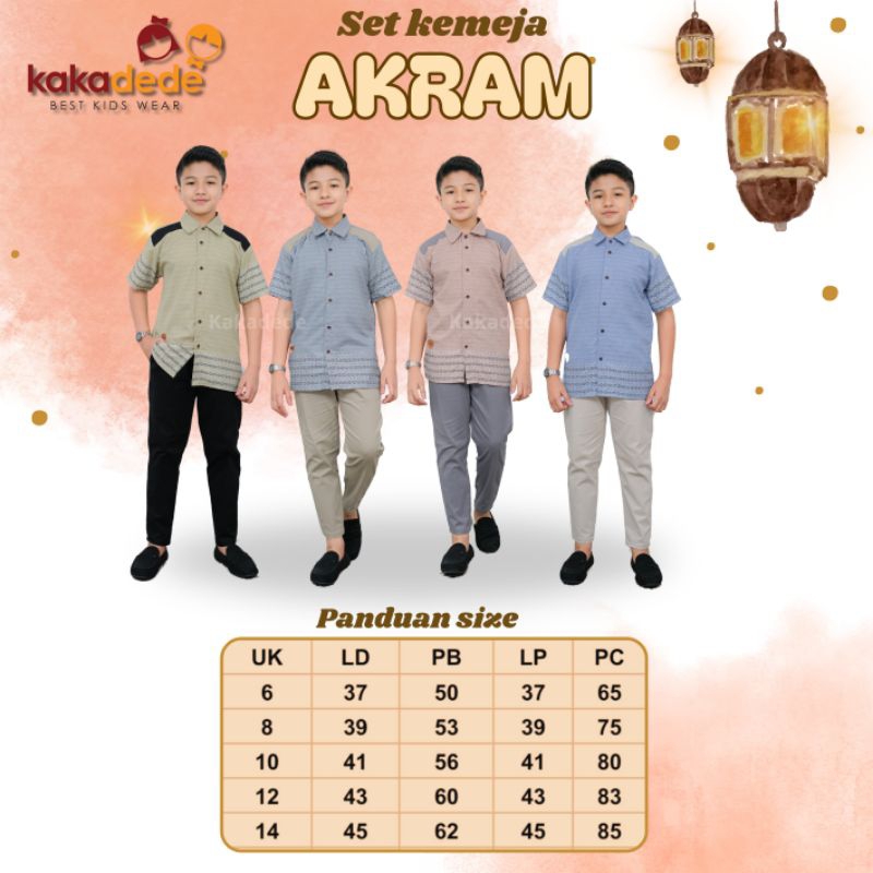 Akram set kemeja kakadede#kakadede#kakadede#