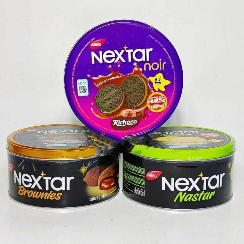 

Nextar Kaleng Cake Cookies Lembut Star Noir Brownis Nastar
