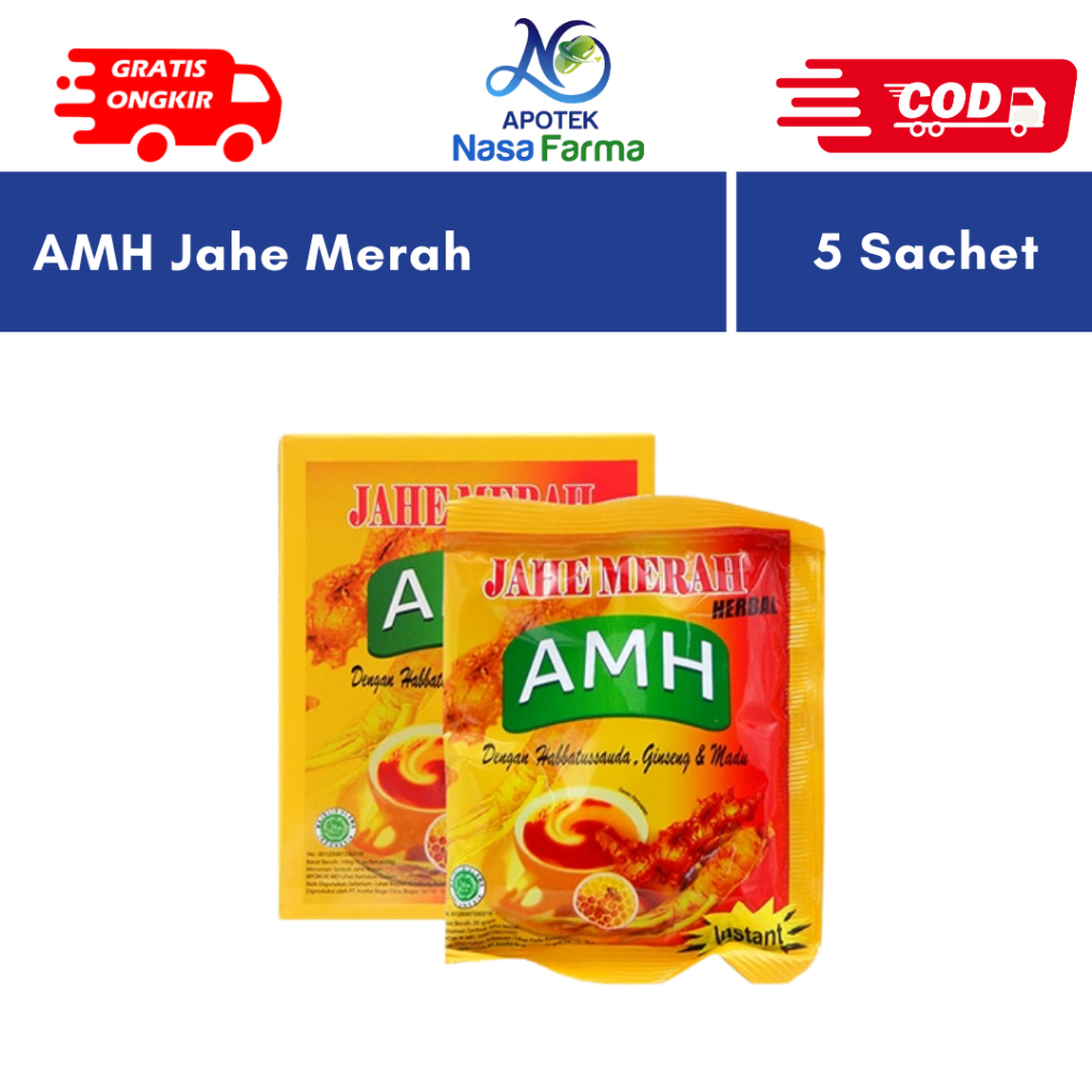 

AMH Jahe Merah Box Isi @5 Sachet - Minuman Jahe Merah