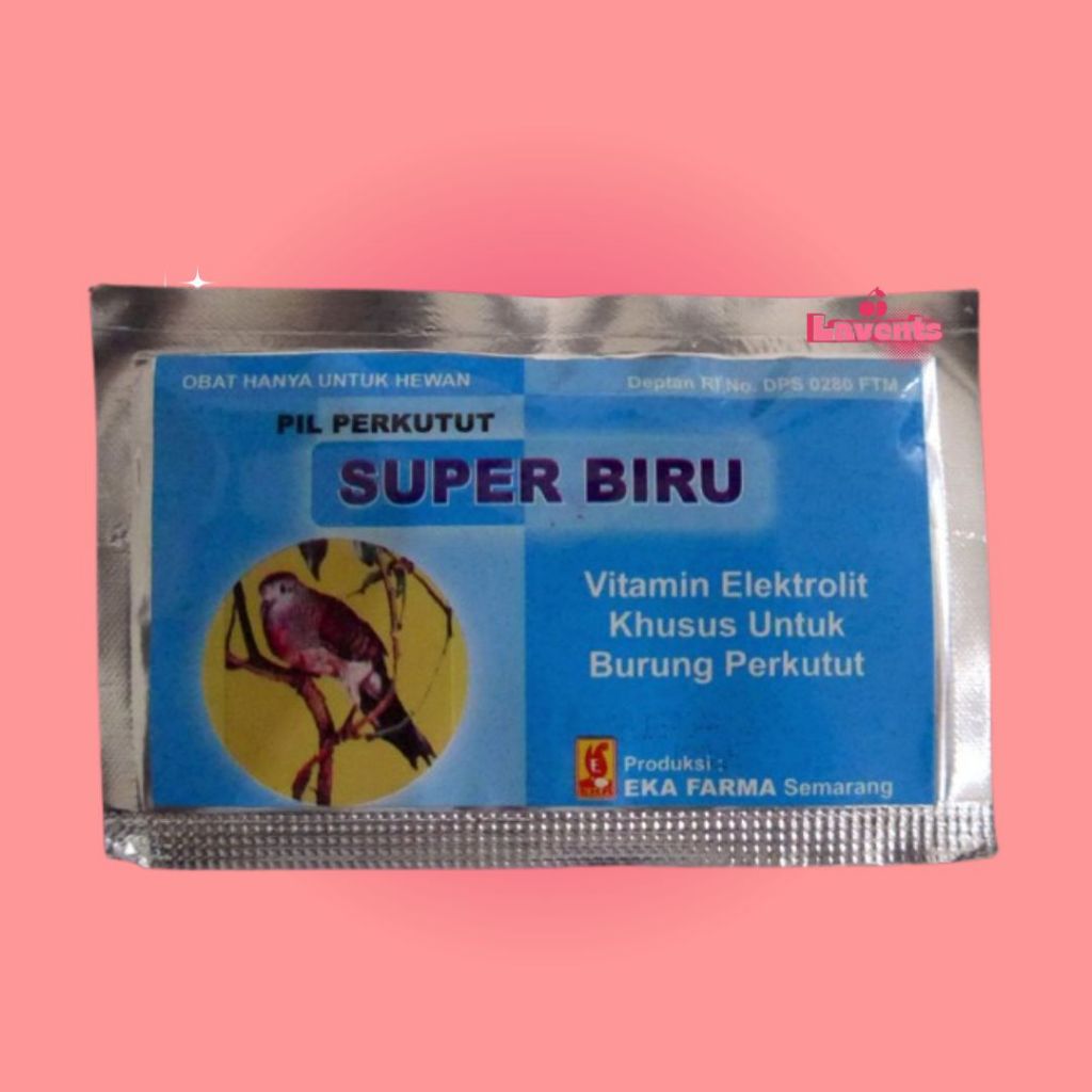 Vitamin Burung Ekafarma Pil Perkutut Super Biru 12 Pil