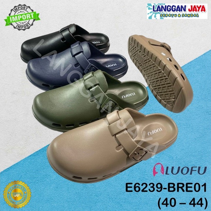 LUOFU E 6239 - BRE01 (40-44) - Sendal Luofu Pria | Sendal Bustong | Impor | Luofu Bandung Original