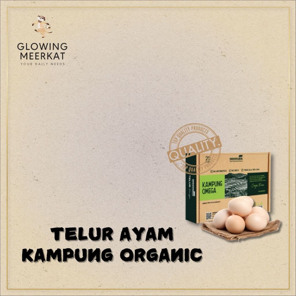 

TELUR INDOFARM / TELUR AYAM KAMPUNG ORGANIK 1 KG - GLOWINGMEERKAT