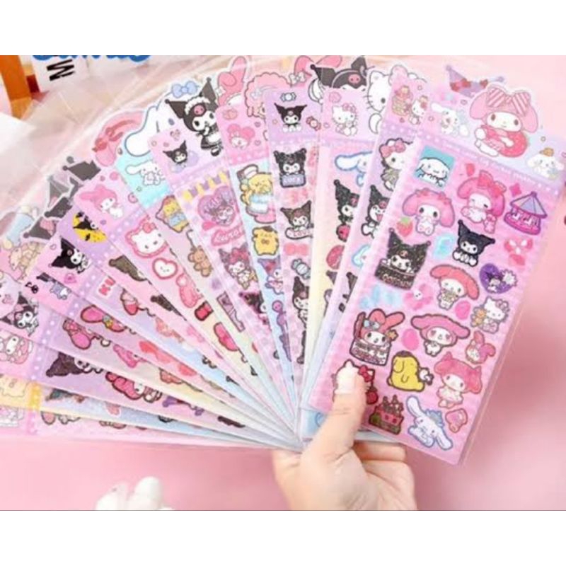 

J5 - STIKER KARAKTER KARTUN HOLOGRAM GLITTER/STICKER MOTIF LUCU / DEKORASI