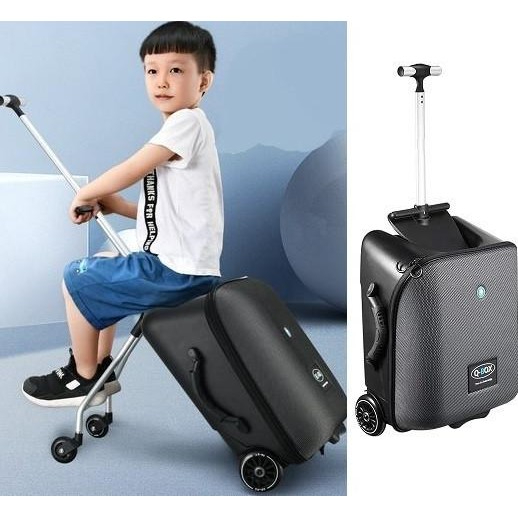 Koper Stroller Lazy Anak Luggage 2 In 1 Koper Duduk Anak Qbox Q-Box