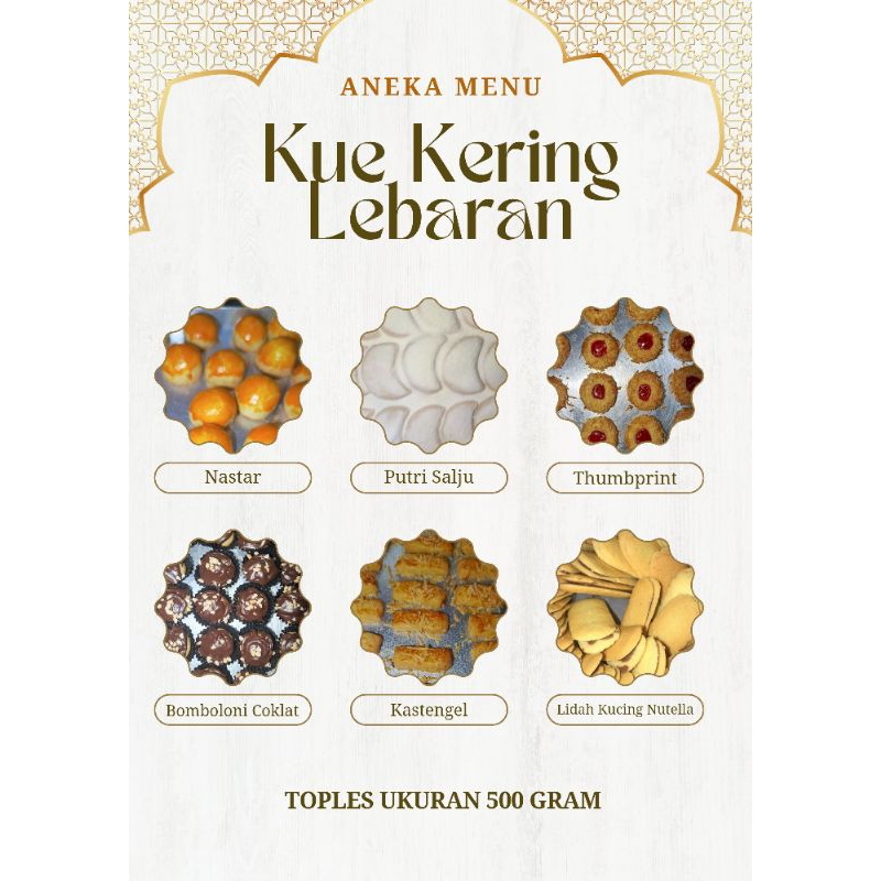 

Kue Kering Lebaran | Nastar | Putri salju | Thumbprint | Bomboloni | Kastangel | Lidah kucing