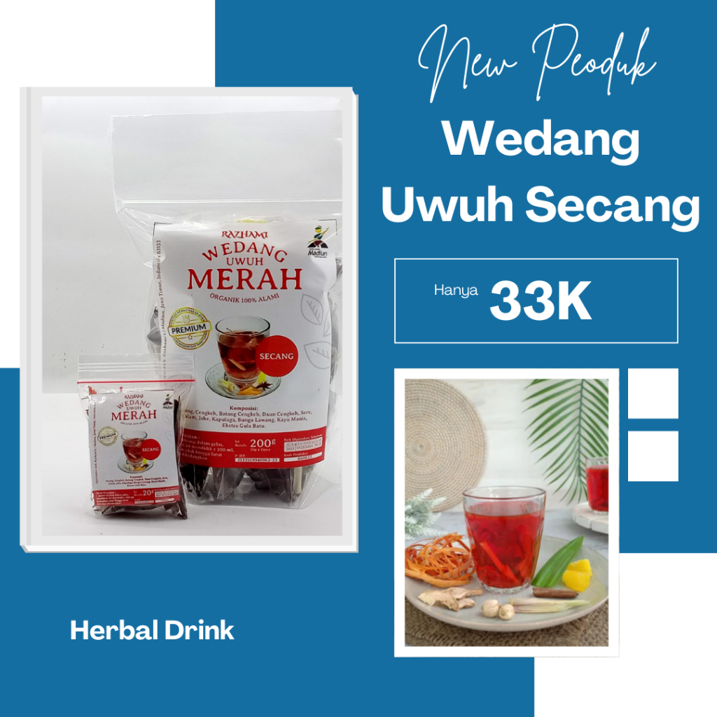 

membantu mengatasi masalah pencernaan Wedang Uwuh Secang 10 pcs