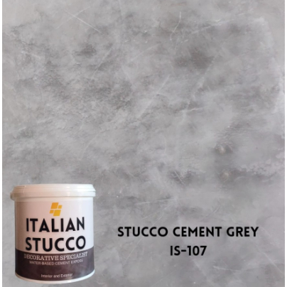 Cat motif semen ekspos italian stucco - cement grey