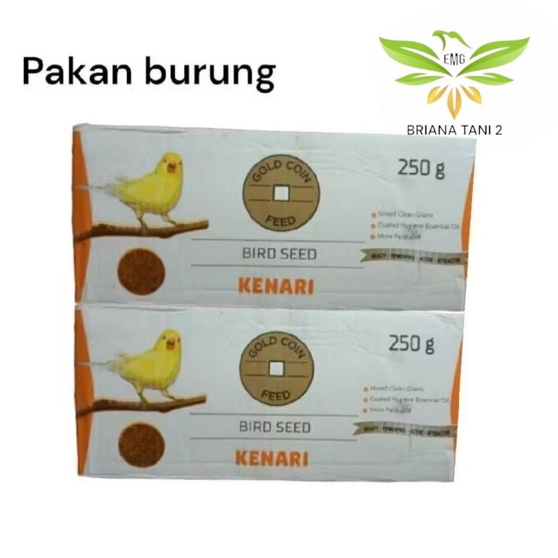 1 Dus Kenari 250gr isi 40pcs Pakan Burung Kenari Gold Coin