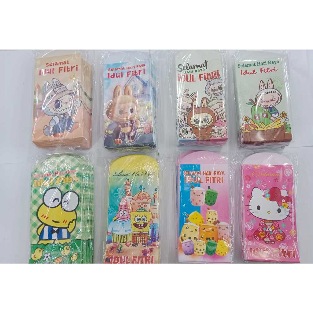 

Amplop Lebaran Idul Fitri Motif Lucu Kartun/Mesjid Isi 10pcs PANJANG Angpao THR