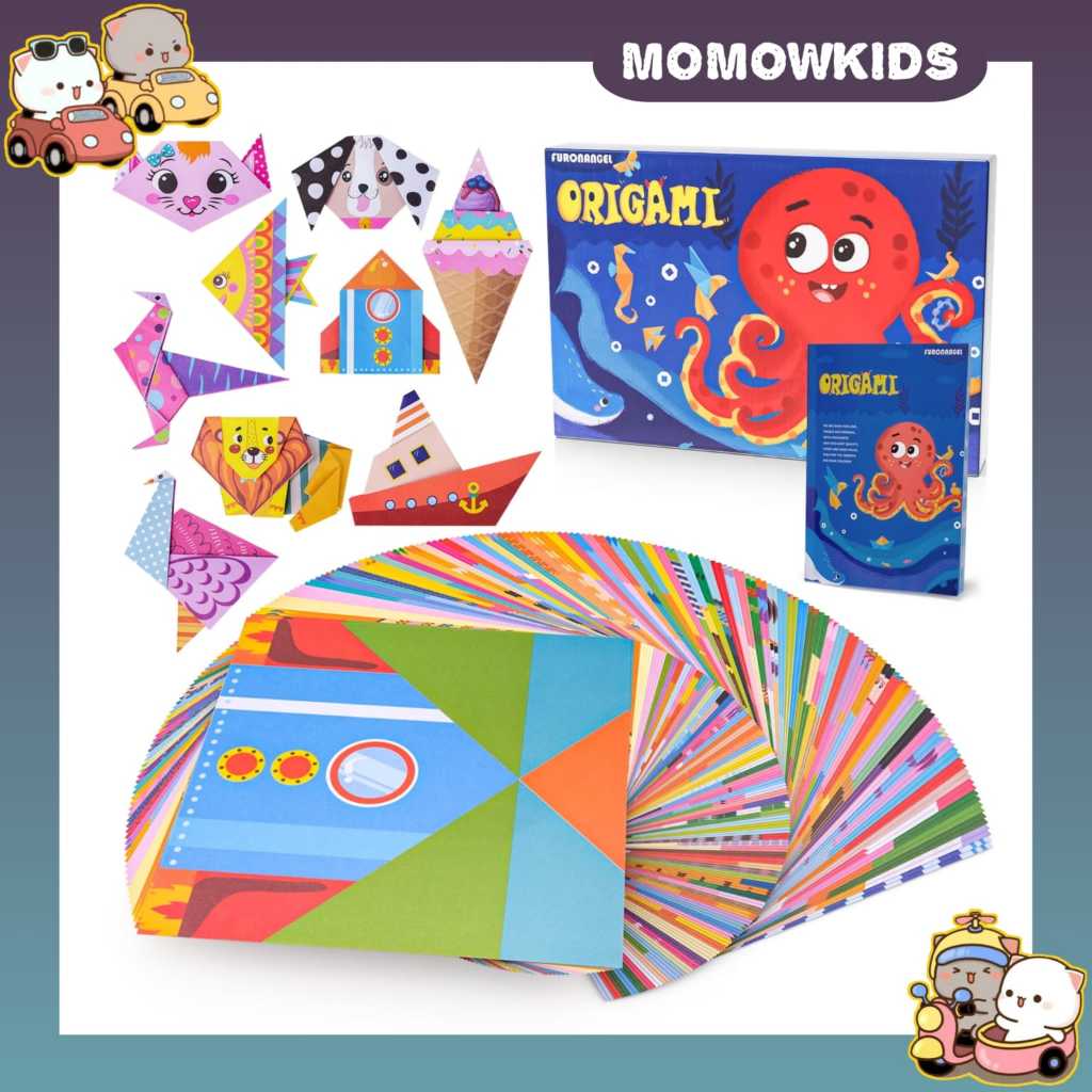 

[MOMOW] Set origami 152pc versi english | Kertas Origami 3D | Kertas Lipat Origami | Mainan edukasi