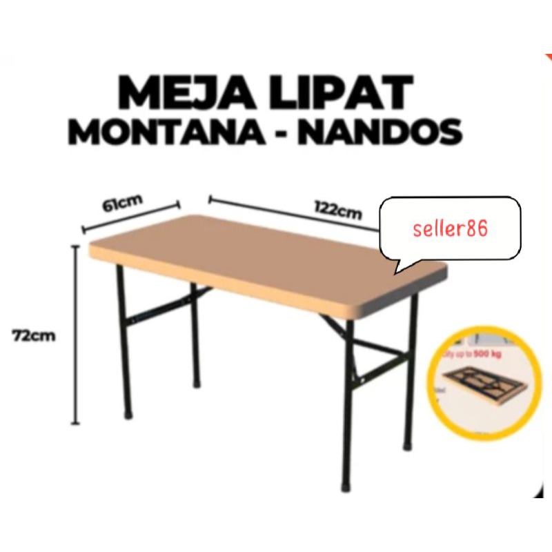 MEJA LIPAT NANDOS / MEJA SERBAGUNA LIPAT / MEJA MAKAN LIPAT / MEJA LIPAT PLASTIK / MEJA KANTOR LIPAT