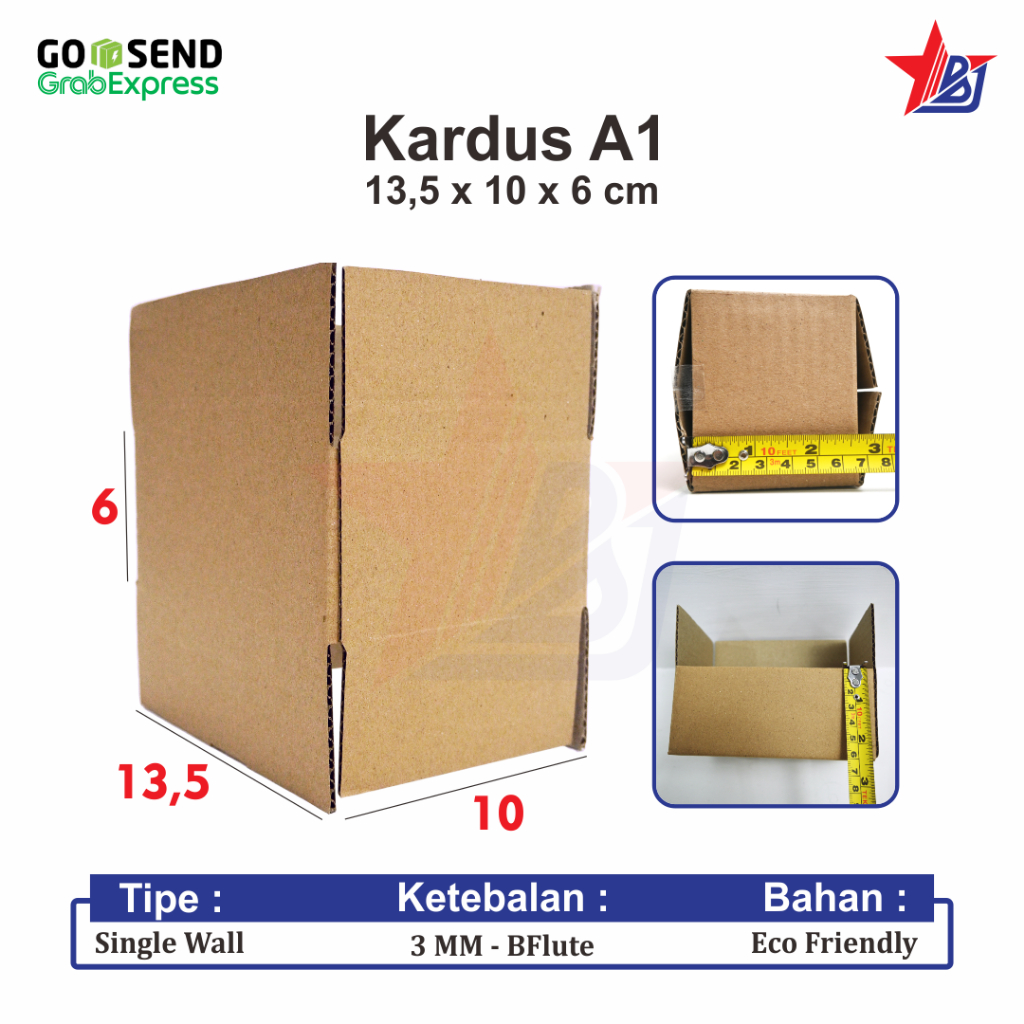 

Kardus / Box / Karton / Kotak Packing Aksesoris Kecil 13,5 x 10 x 6 cm