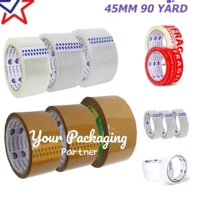 

Lakban OPP Tape Bening / Coklat 45mm 90 Yard Ekonomis Murah / Isolasi Besar