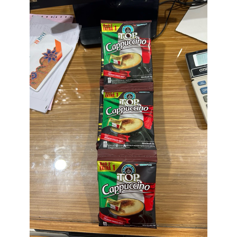 

TOP KOPI CAPPUCINO RENCENG , 1 renceng isi 15 pcs