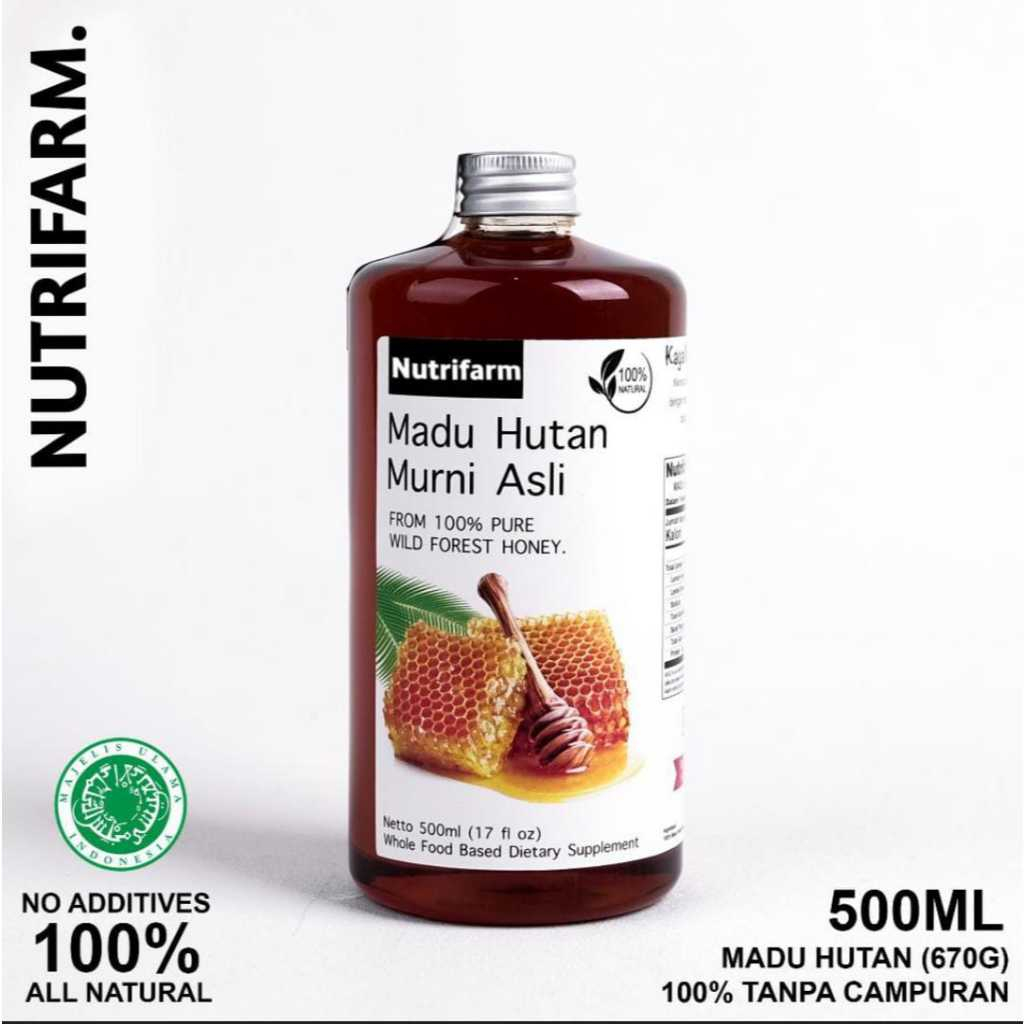 

Nutrifarm Madu Hutan Murni Asli 500ml/250ml