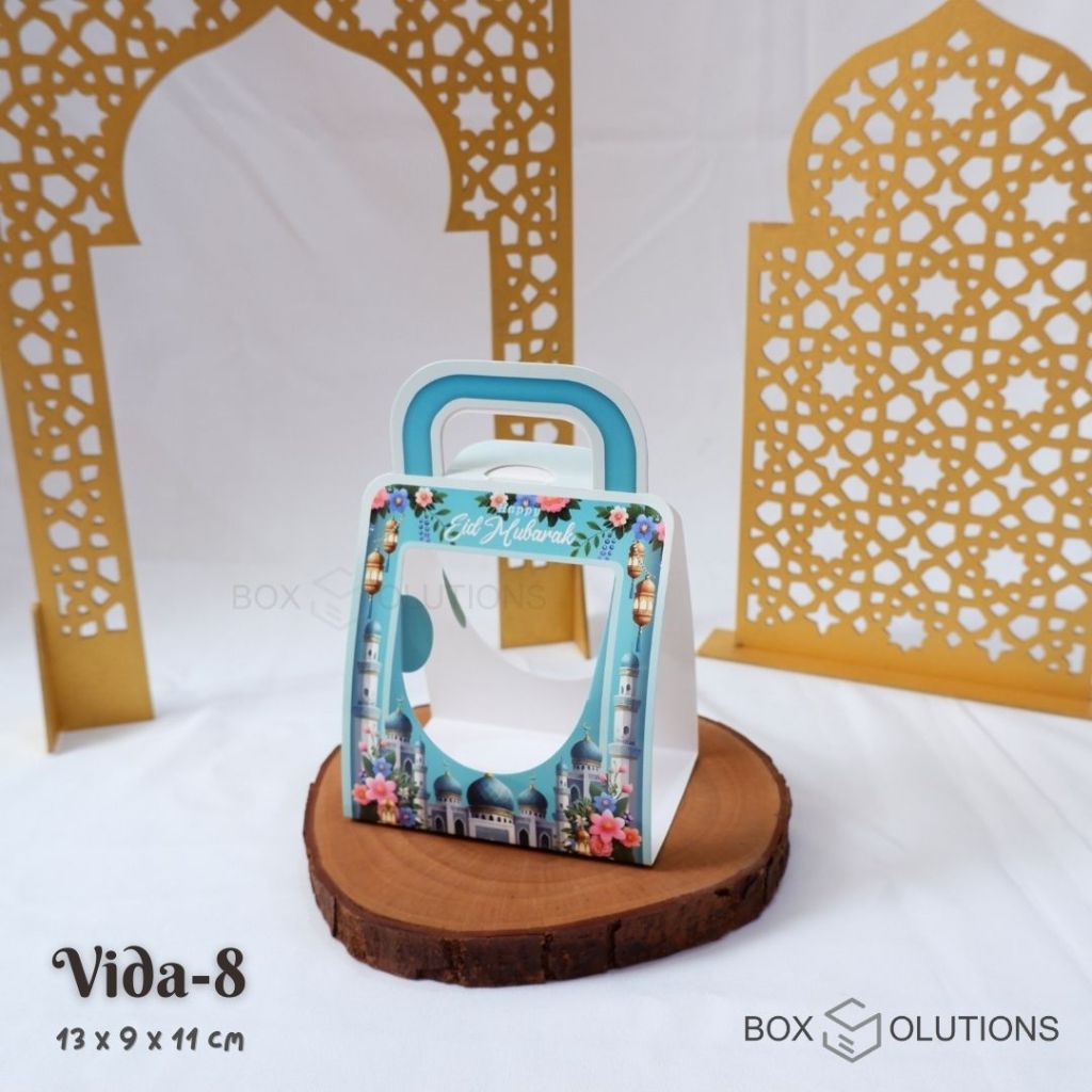 

[isi 12] box vida-8 lebaran / box hampers eid / box 1 jar jinjing idul fitri - 13x9x11 cm