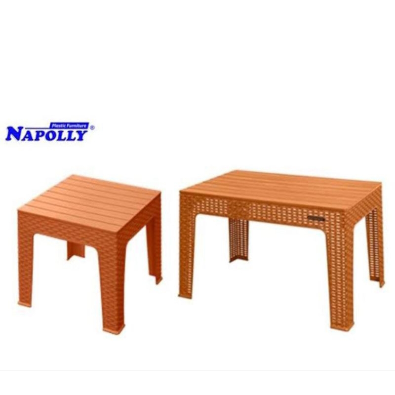 Meja Plastik Motif Rotan (MAPAN Napolly)