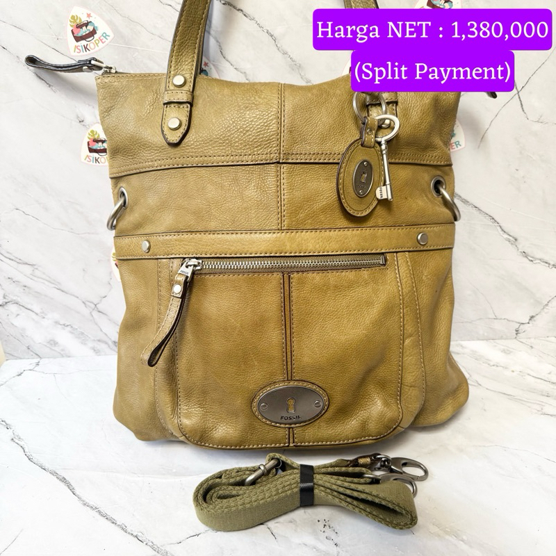 082 NET-Preloved Fossil Maddox Foldover Olive (fullset) - Muat Laptop