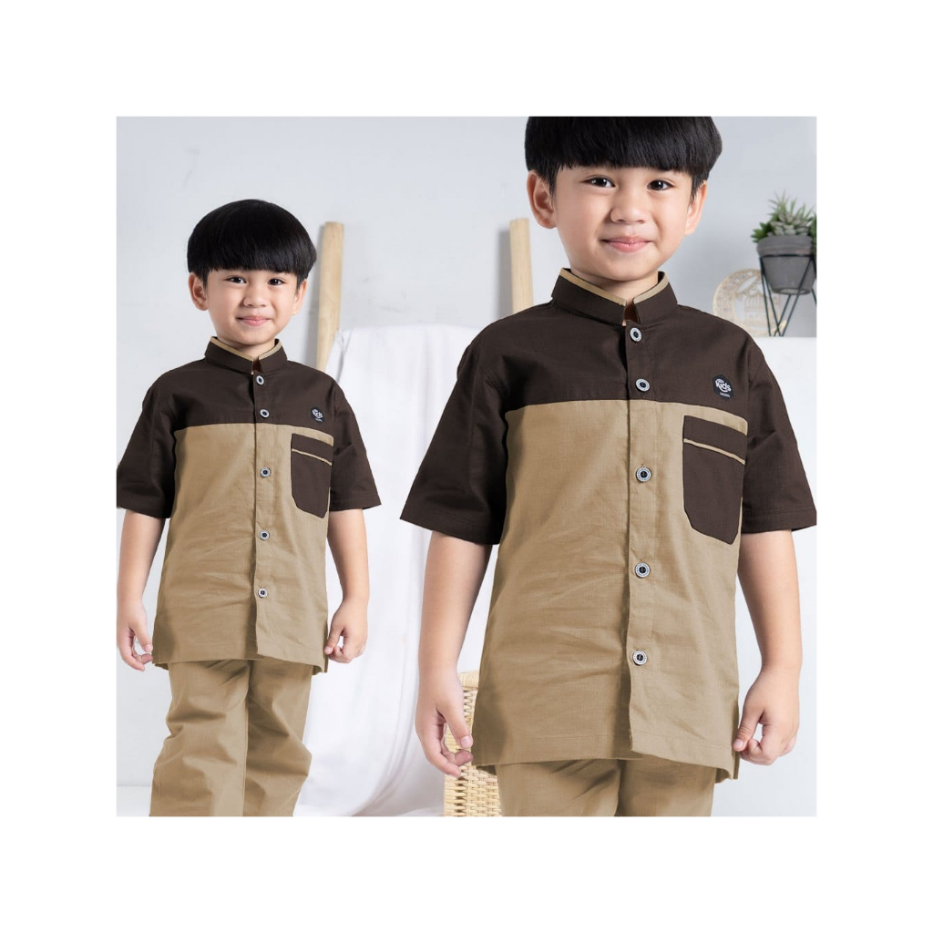 Baju Koko Anak Laki Laki 3 - 12 Tahun Setelan Koko Anak Cigarete Premium - NAJA.STYLE